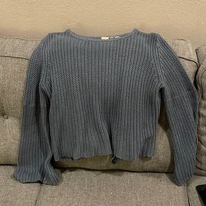 ROXY BELL SLEEVE OPEN BACK SWEATER